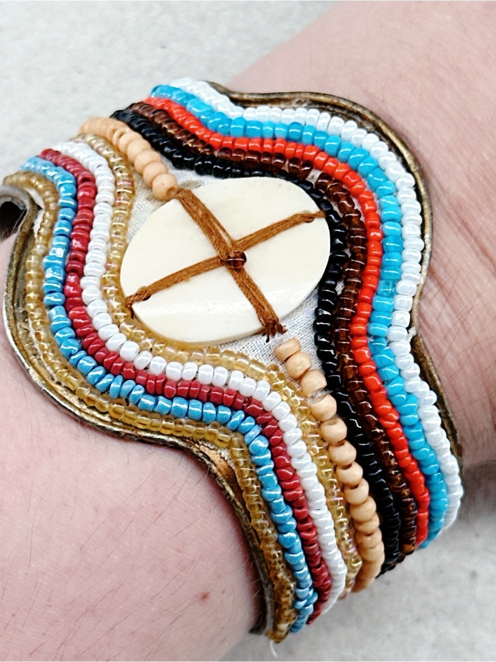 76A. Seed Bead Bangle Poshmark
